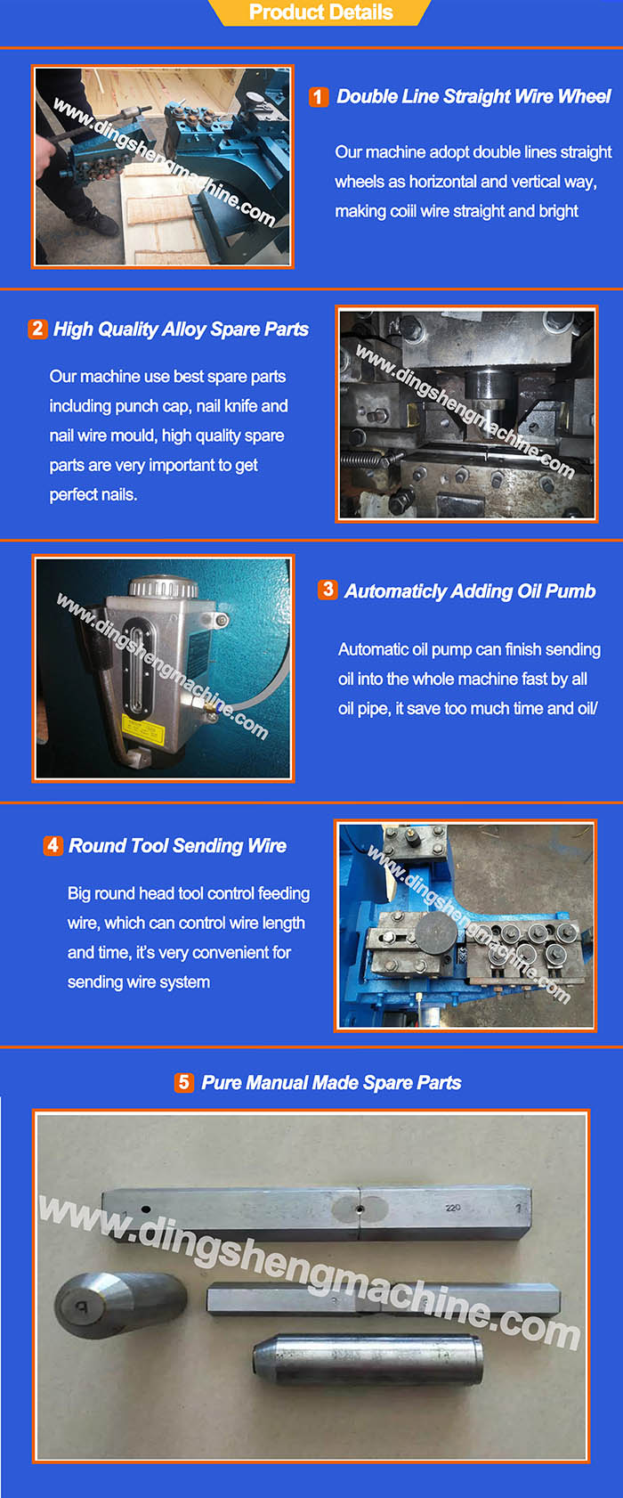 Automatic <a href=https://www.nailwiremachine.com/Automatic-steel-wire-nail-making-machine-Z94-1C-p.html target='_blank'>Steel Nail Making Machine</a> factory price